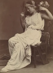 Flora overvejer forfængelighed, 1860.