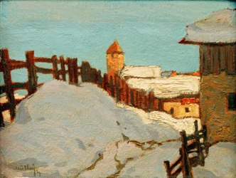 Dorf im Vinter
