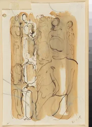 Gruppe mit Rückenfigur