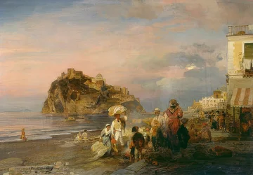 Aftenstrand nær Ischia. 1879