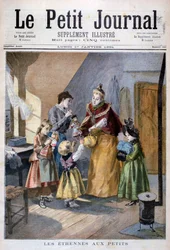 Børn, der modtager nytårsgaver, 1894