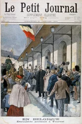 Paul Déroulède ankommer i eksil til Tournai, Belgien, 1900.