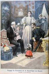 Zar Nicholas II af Rusland og Felix Faure, præsident for Den Franske Republik, 1897