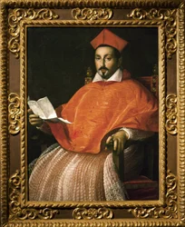 Portræt af kardinal Scipione Borghese (Scipione Caffarelli-Borghese) (1577-1633) af Ottavio Leoni -