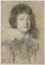 Portrait of an Adolescent Boy, 1621 (rød, sort og hvid kridt på falmet brunt lagt papir)