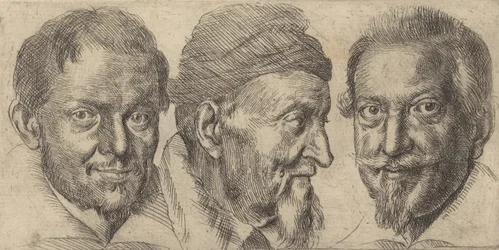 Tre portrætter, der muligvis forestiller Camillo Graffic, Ercole Pedemonte og Antoni ..., ca. 1620-30.