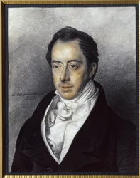 Portræt af Nicolas Ivanovich Tourgueniev (1789-1871). (Portræt af N.I. Turgenev). Oeuvre de Otto (Yermolay) Oesterreich (1790-1871), pastel på pap