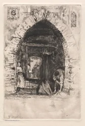 Etchings of Venice: Laundry, 1881.