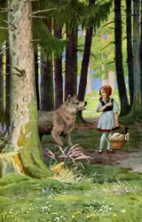 Rødhætte, ca. 1900 (postkort)