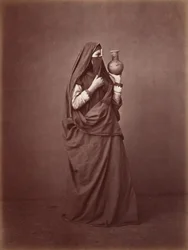 Portræt af en egyptisk kvinde, ca. 1870 (foto)