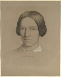 Portræt af Emilie Scholderer, kunstnerens mor, en face