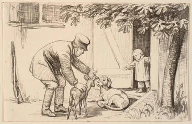 Manden, kiddet og hunden