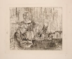 Edvard og Nina Grieg ved klaveret