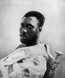 Prempeh, sidste af Ashanti-kongerne, Ghana, 1922.