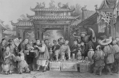 En ininerant læge i Tien-sing, 1843