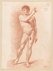Stående mandlig nøgen, set fra fronten (1. pris 1815)