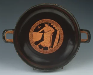 Rød figur Kylix, 490-480 f.Kr. (keramik)