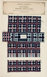 Prøve af bomuldstørklæde fra Nurrapore i Sind, fra The Collection of the Textile Manufacturers of India, af John Forbes Watson, udgivet i 1866