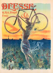 Fransk art nouveau-plakat for Deesse-cykler, ca. 1898