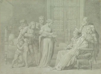 Kong Charles VIII af Frankrig med den døende Gian Galeazzo Sforza i Pavia, 1775-1860.