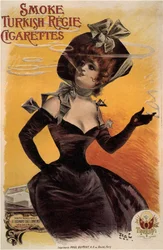 Røg tyrkiske regie cigaretter, 1895