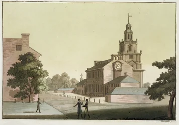 Independence Hall, Philadelphia, Pennsylvania, fra 