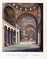 Det indre af San Marco-basilikaen i Venedig (Italien)