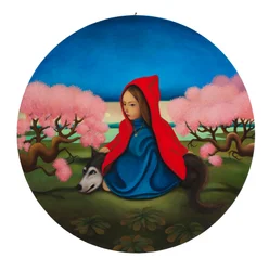 Le Petit Chaperon Rouge, 2019 (olie på træpanel)