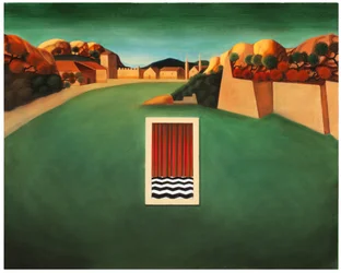 The antechamber of martyrdom, 2017 (olie på træpanel)