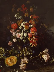 Blomster med krystalskål, af Paolo Porpora (1617-1673)