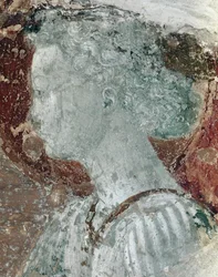 Scener af klosterliv: englehoved Detail (Fresco