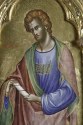 St. Philip, detalje af 1630085 Polyptykon med hellige