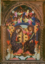 Jomfruens kroning. Maleri (aktiv mellem 1320 og 1362). Venedig, Gallerie dell