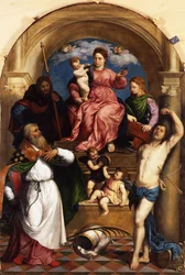 Madonna med tronende barn og helgener