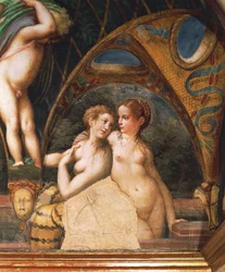 Par nymfer, fra Myth of Diana and Actaeon