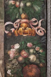 Dekorationsdetalje med blomster og frugt, ca. 1523 (fresco)