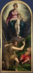 Madonna og barn med St. John og St. Jerome
