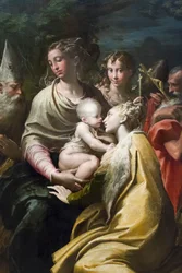 Jomfru og barn med St Margaret og andre helgener