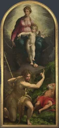 Madonnaen og barnet med de hellige Johannes Døberen og Hieronymus, 1527