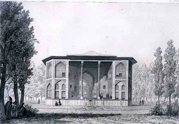 Pavillon med de otte paradiser, i Isfahan, fra 