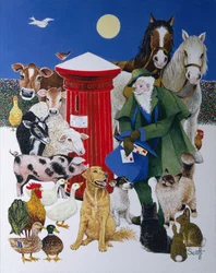 Christmas Post (olie på lærred)