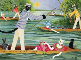 Those Summer Punts (olie på lærred)