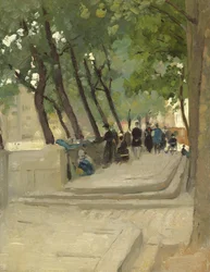 Bogmarkedets venstre bred, Paris, ca. 1900