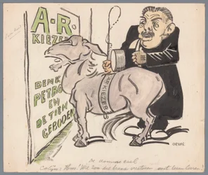 Colijn med den antirevolutionære vælger som æsel The Dumb Ass (titel på objekt)