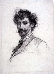 Portræt af James Abbott McNeill Whistler (1834-1903) (fotogravure)
