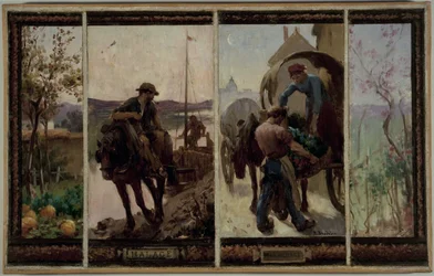 Skitse til Saint-Maur-des-Fossés rådhus: Halage - Gartneri