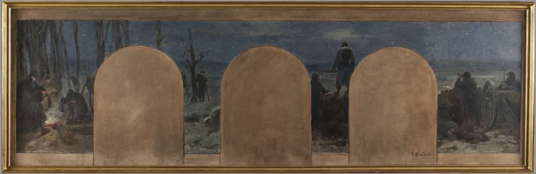 Skitse til kabinettet for præfekten af Hôtel de Ville: Eksternt forsvar under belejringen af Paris i 1870