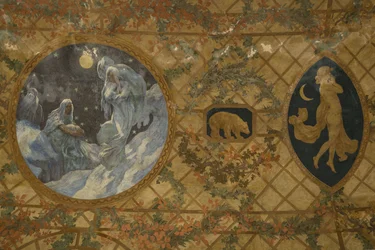 Månederne i den revolutionære kalender: Nivôse, mellem 1909 og 1910 (freskomaleri)