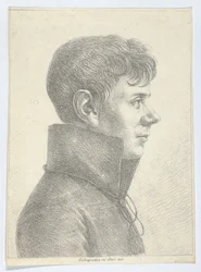 Portræt af en ung mand i profil, 1808., 1808.