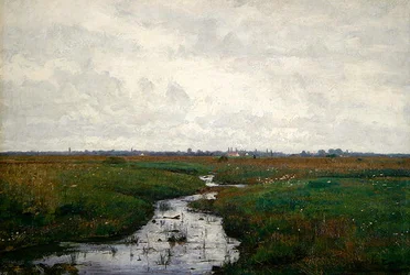 En bæk på mosen nær Dachau